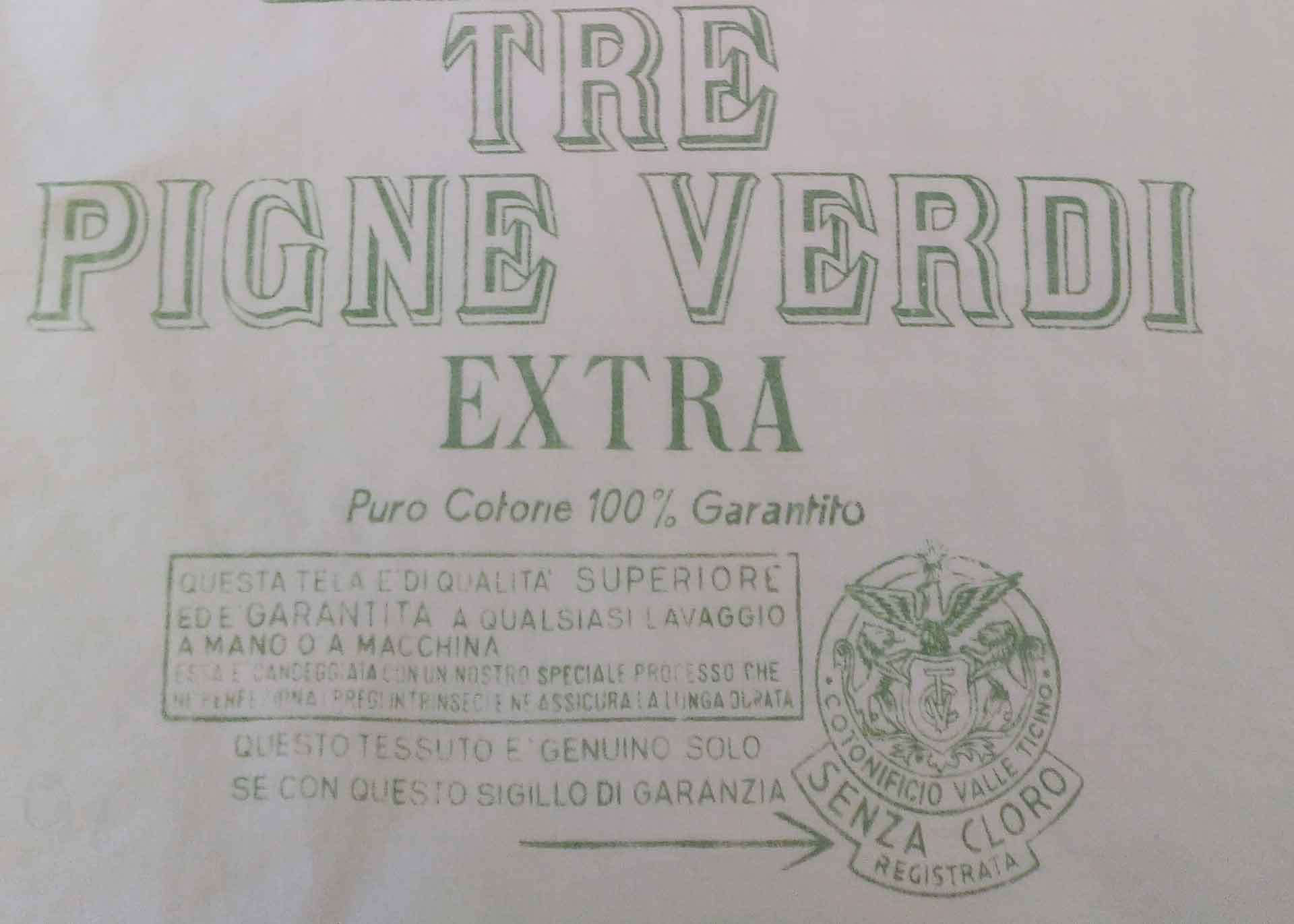 tre pigne verdi cotonificio valle ticino